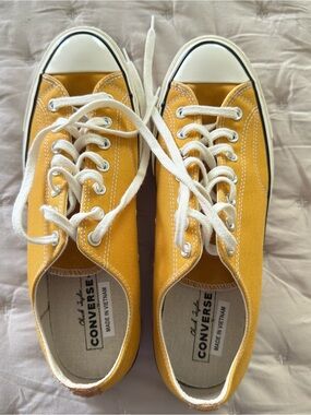 Converse Chuck Taylor Low Top Canvas Sneakers in Yellow